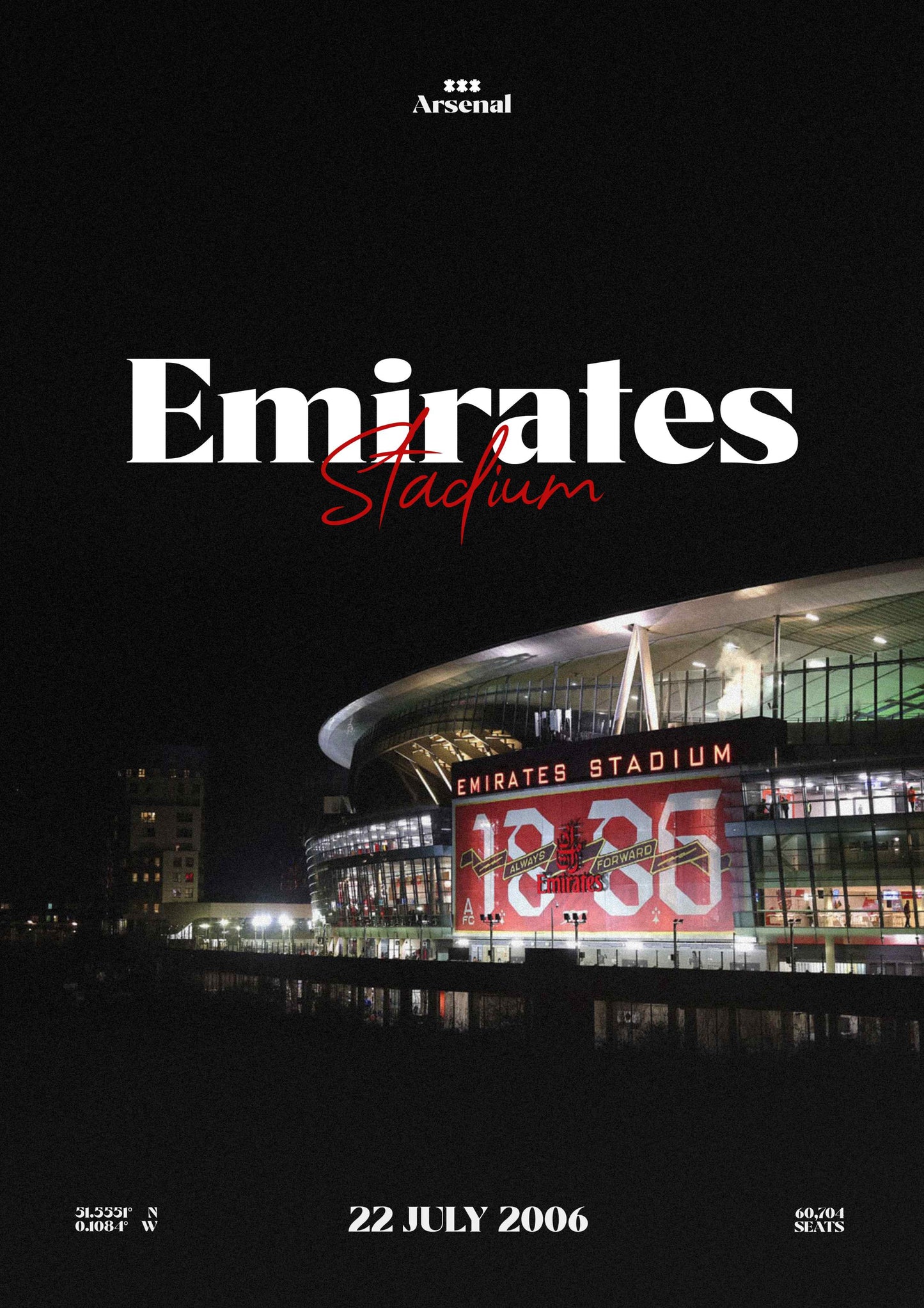 Arsenal Emirates Stadium poster alternate