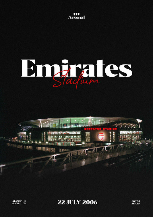 Arsenal Emirates Stadium night poster