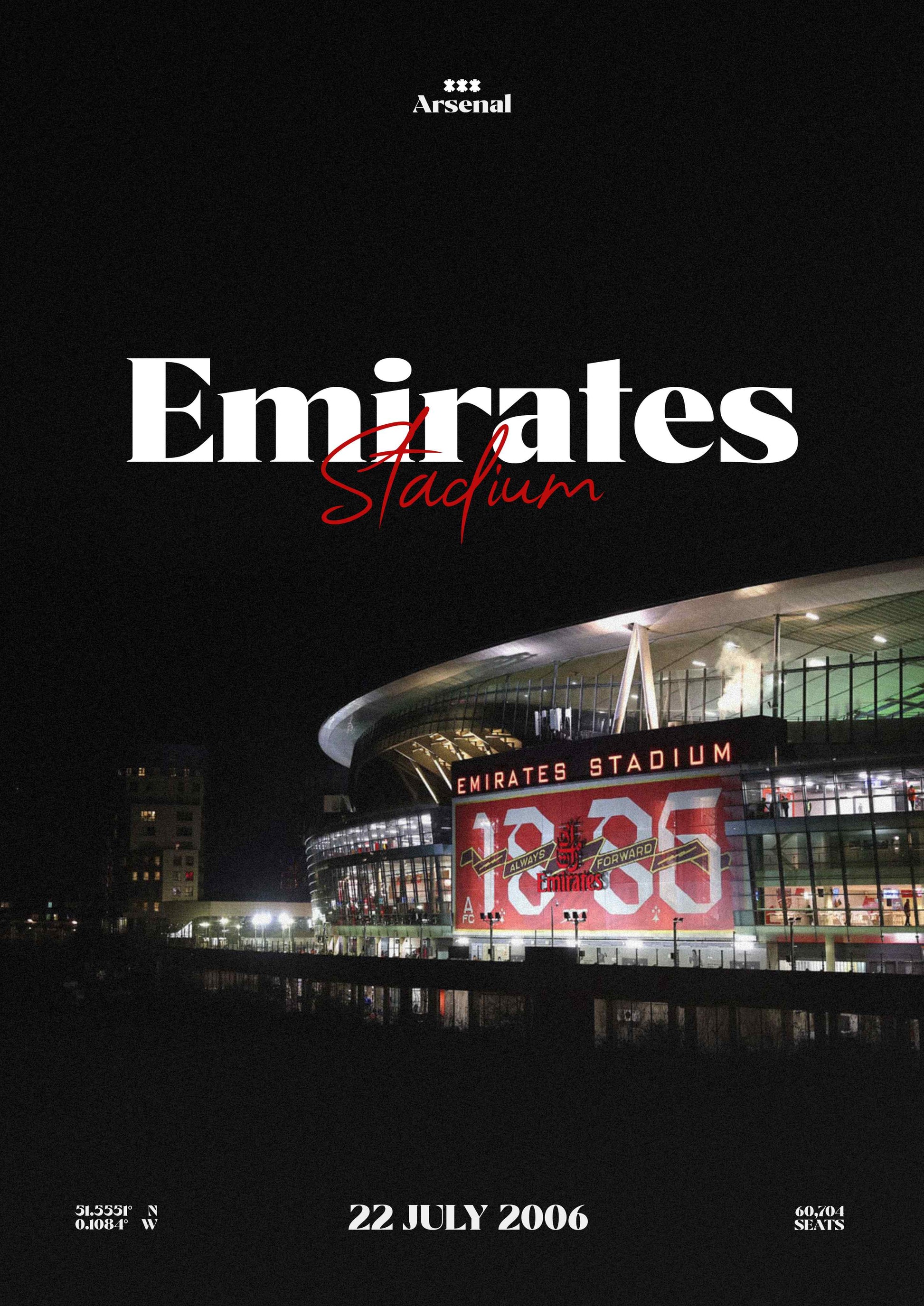 Arsenal Emirates Stadium poster alternate