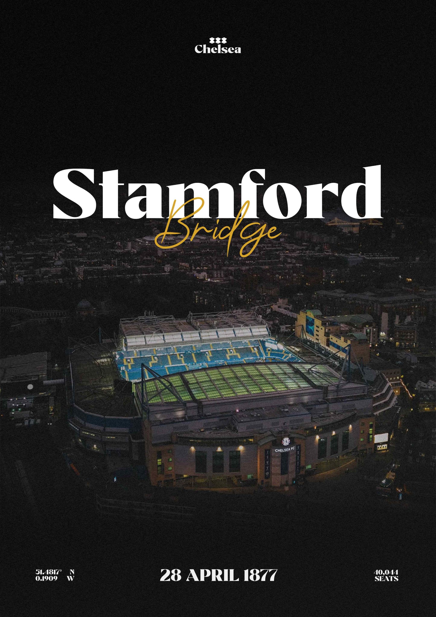 Chelsea Stamford Bridge stadium poster