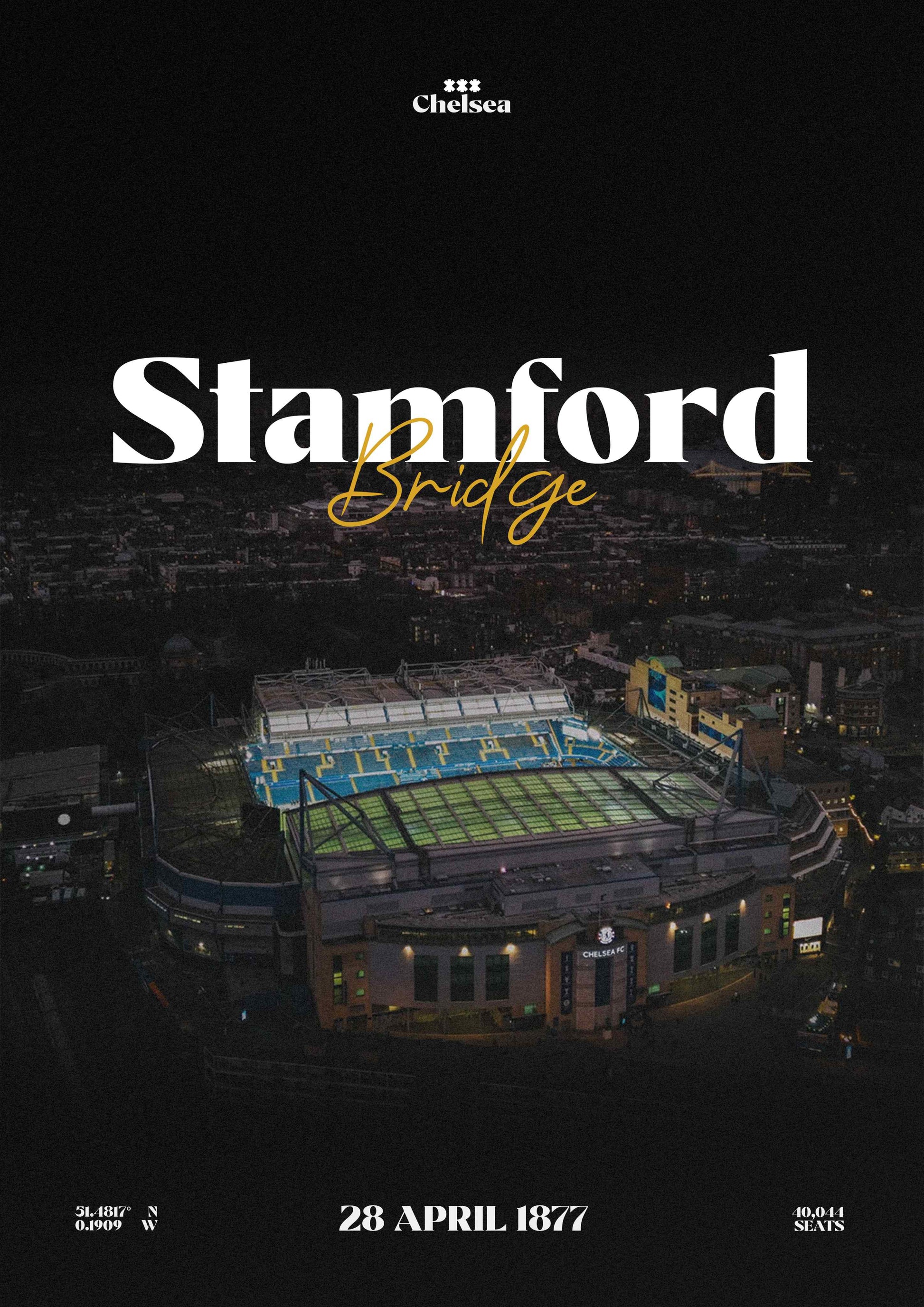 Chelsea Stamford Bridge stadium poster