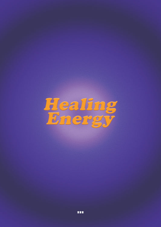 Healing energy purple wall art