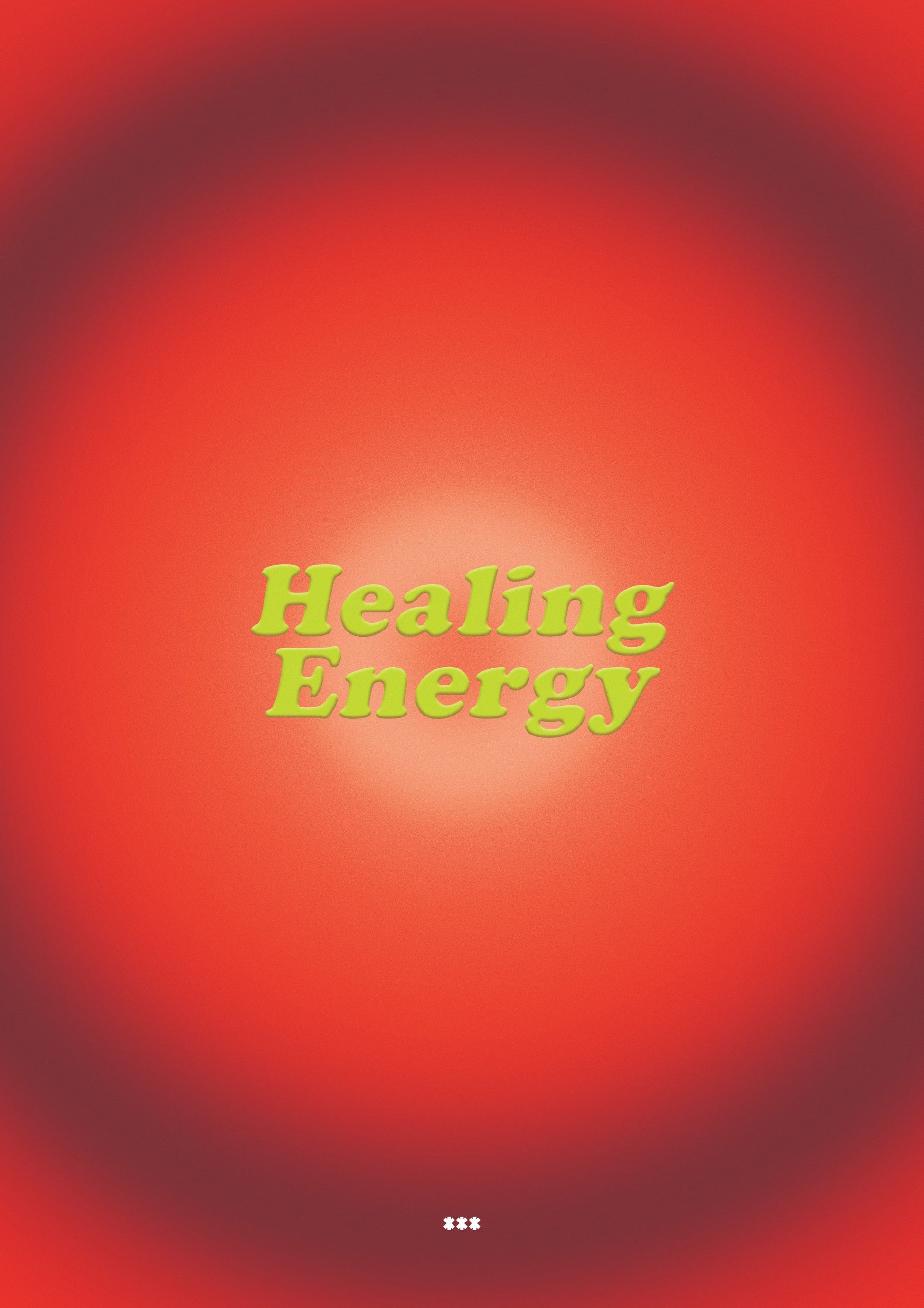 Healing energy red poster