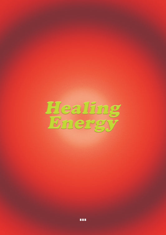 Healing energy red poster