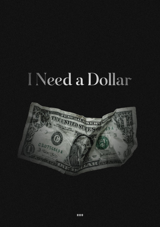 I need a dollar minimalist money poster