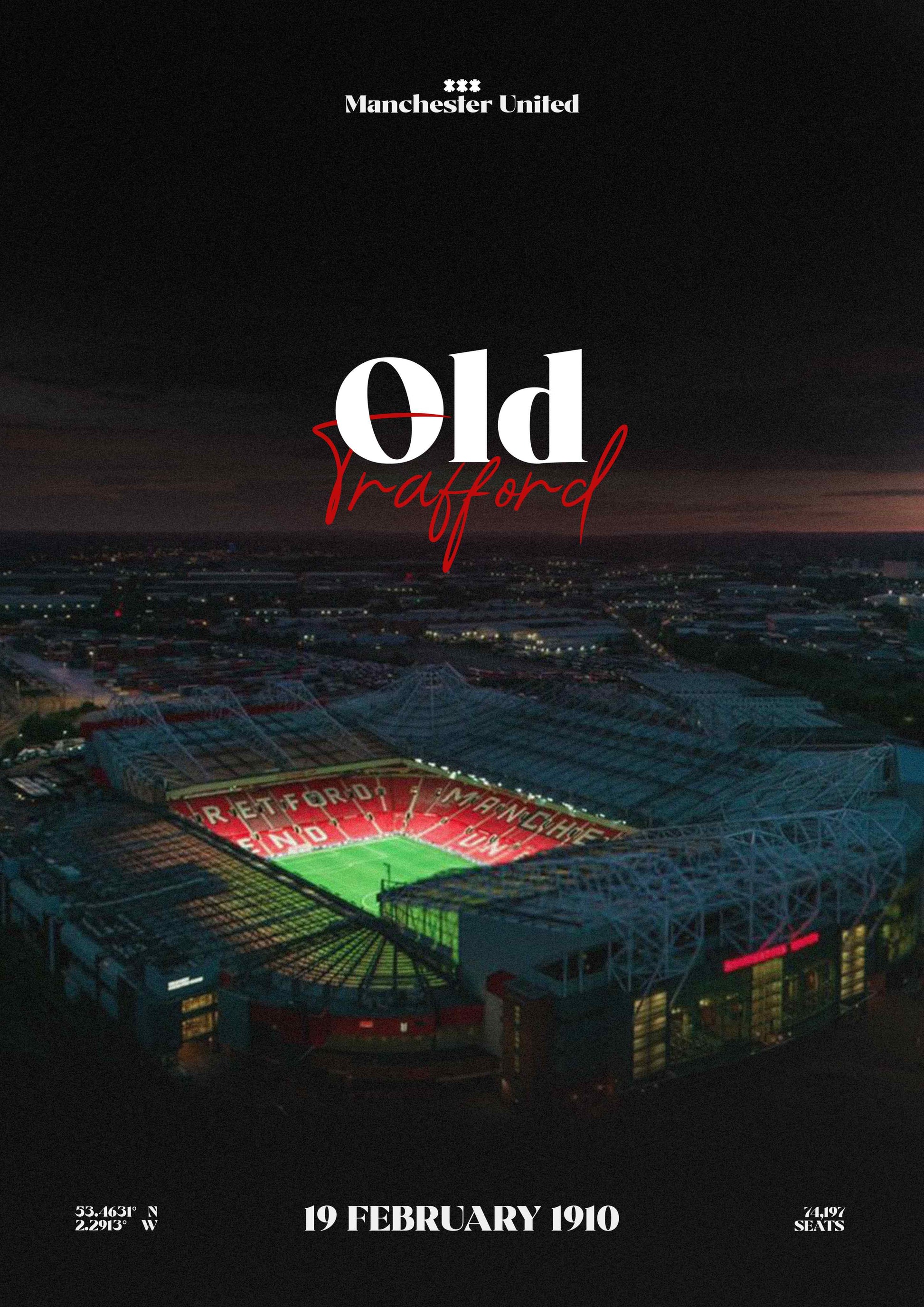 Manchester United Old Trafford poster