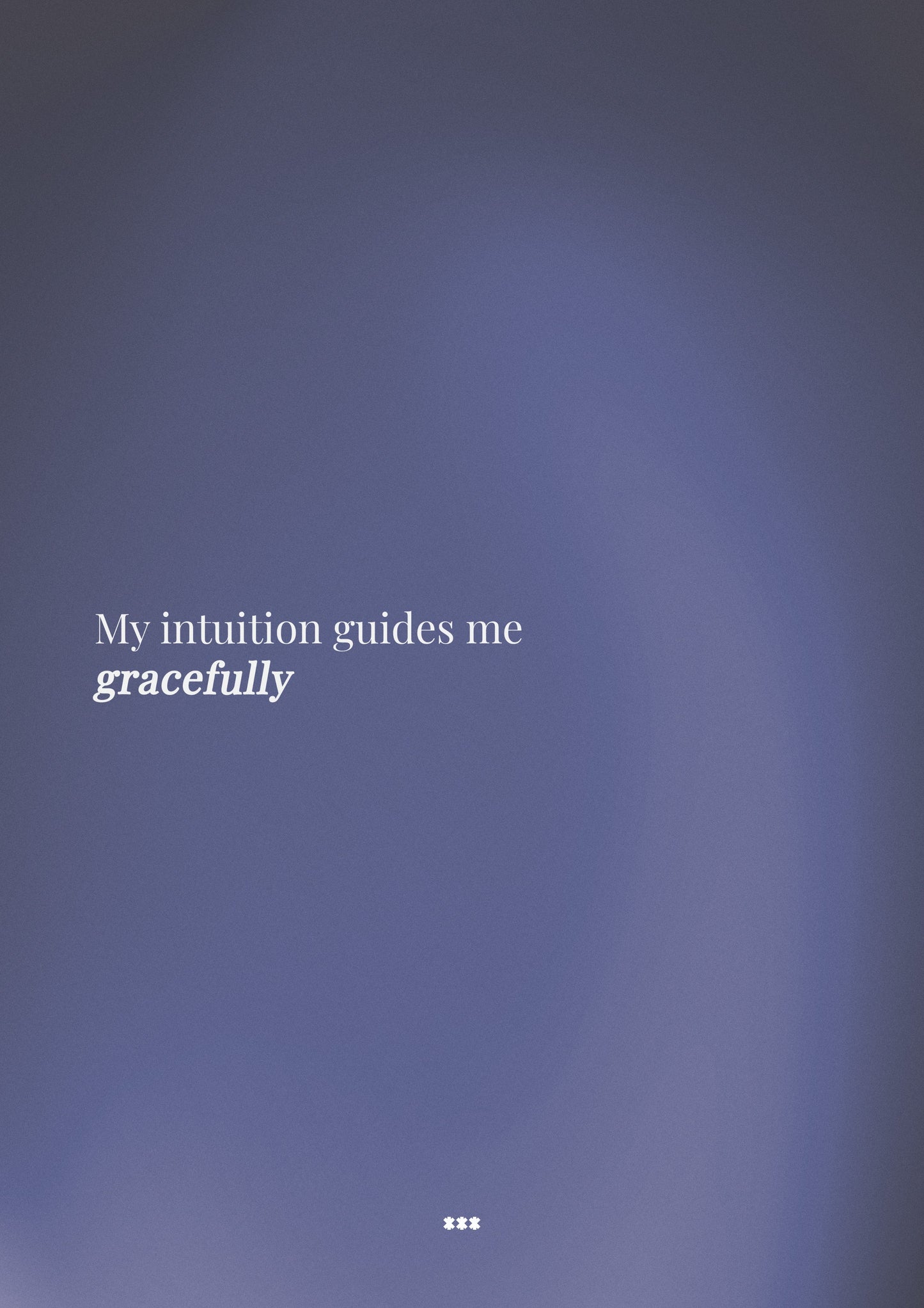 My intuition guides me gracefully wall art