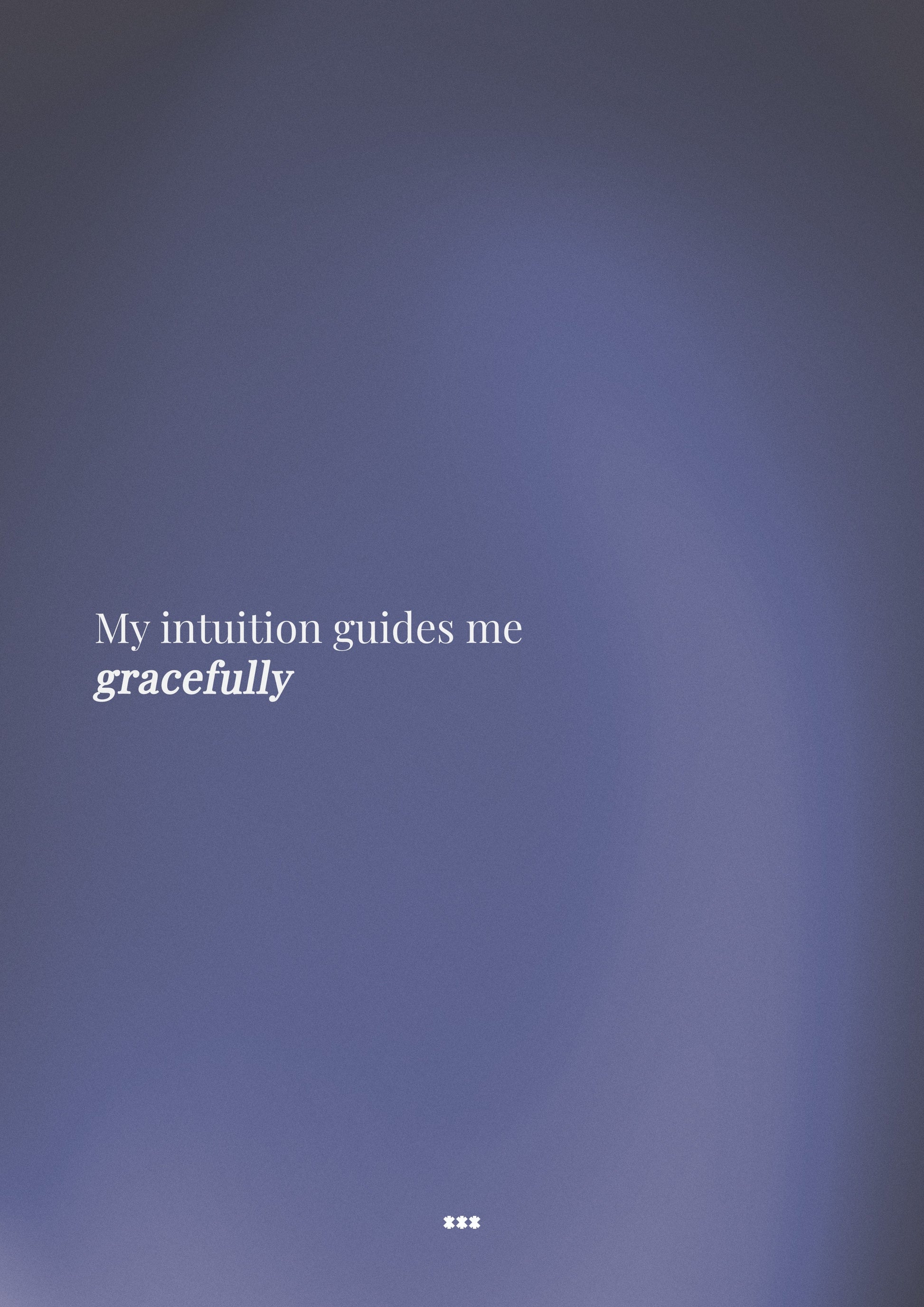 My intuition guides me gracefully wall art
