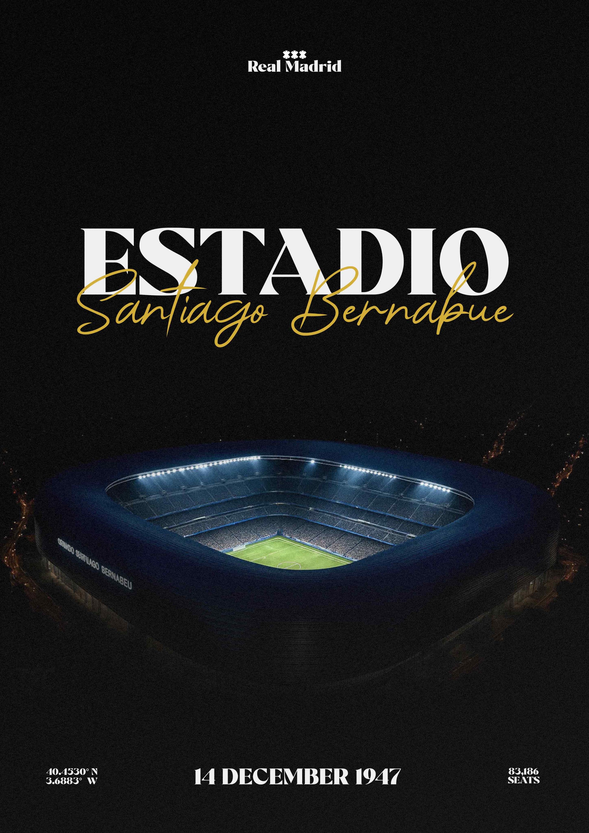 Real Madrid Santiago Bernabeu poster